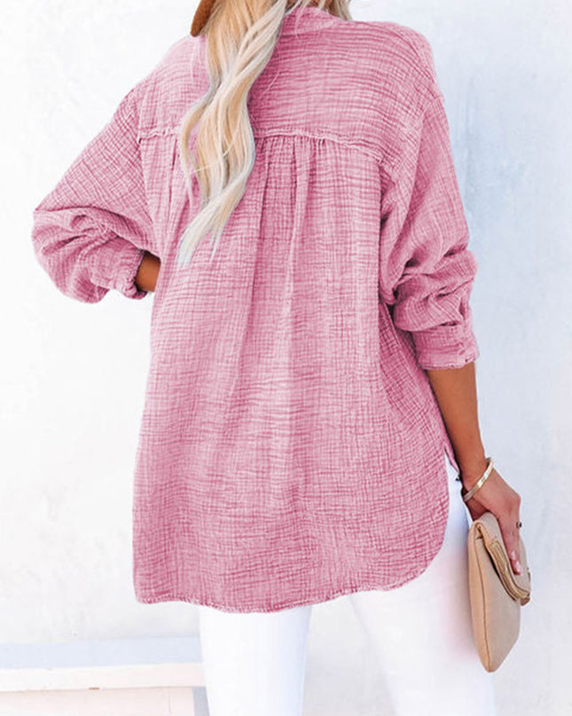 Buttoned Long Sleeve Blouse 