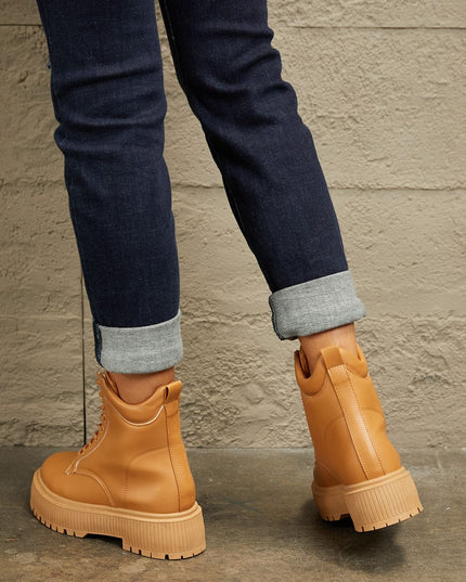 East Lion Corp Platform Combat Boots