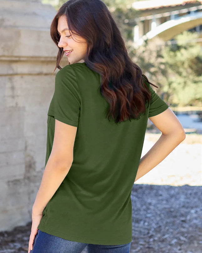 Basic Bae Full Size V-Neck Short Sleeve T-Shirt