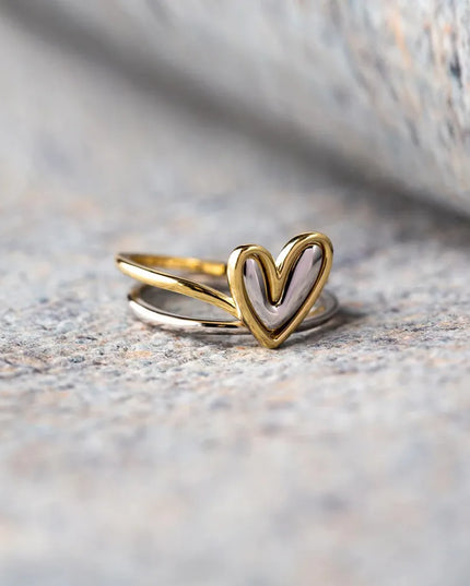 Heart Shape Irregular 925 Sterling Silver Ring
