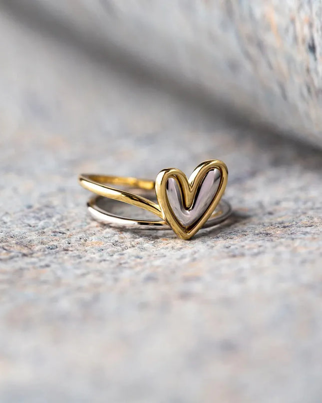 Heart Shape Irregular 925 Sterling Silver Ring
