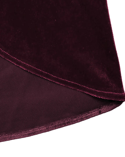 Side Tied Velvet Skirt