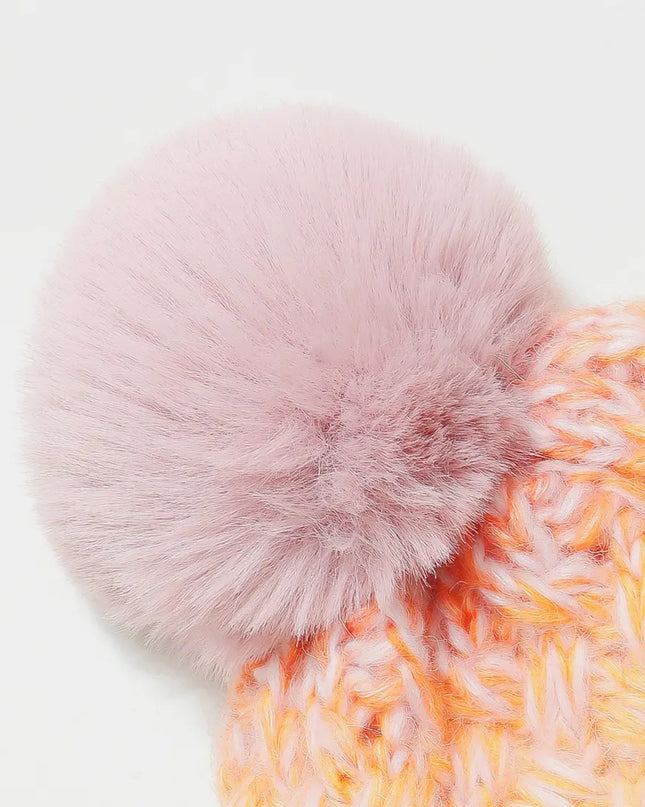 Gradient Knit Hat with Pompom