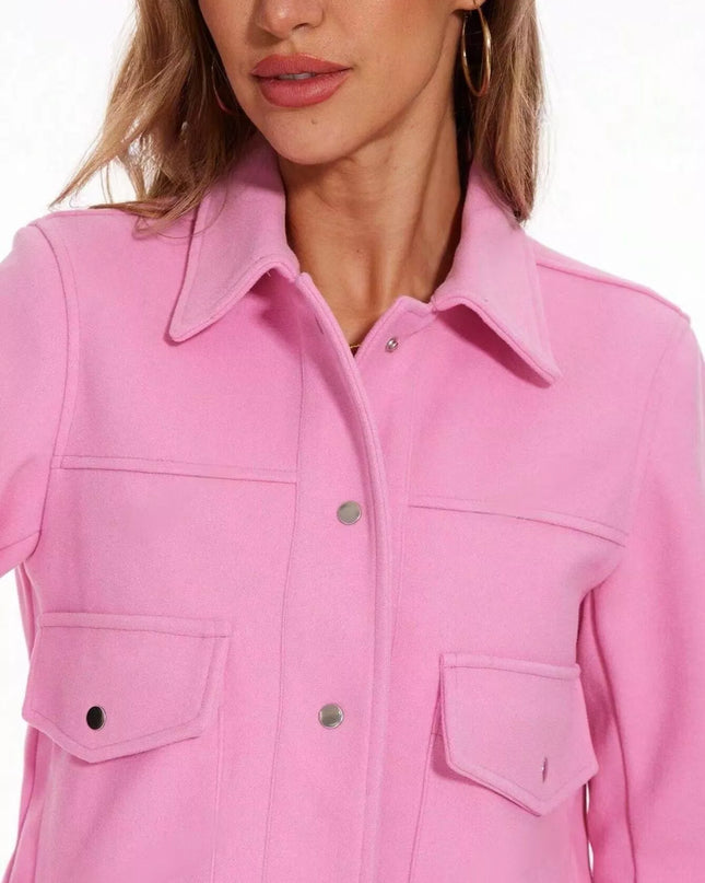 Snap Down Long Sleeve Jacket