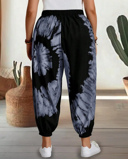 Tie-Dye Elastic Waist Pants