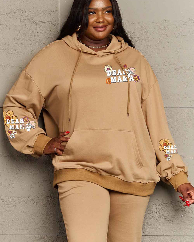 Simply Love Simply Love Full Size DEAR MAMA Flower Graphic Hoodie