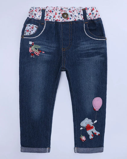 Children's Round Neck Top and Jeans Set