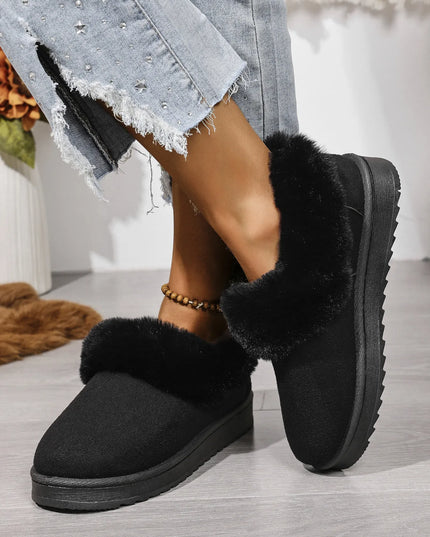 Cozy Winter Fur-Lined Ankle Boots