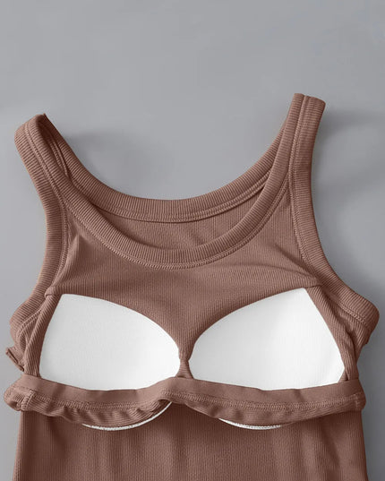 Round Neck Tank with Bra