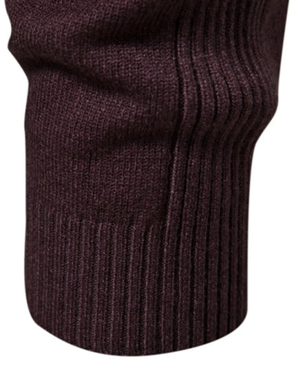 Men's Mock Neck Long Sleeve Sweater