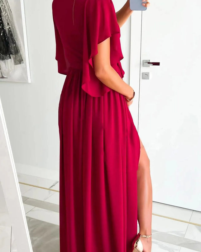 Flutter Sleeve Surplice Tie Waist Dress