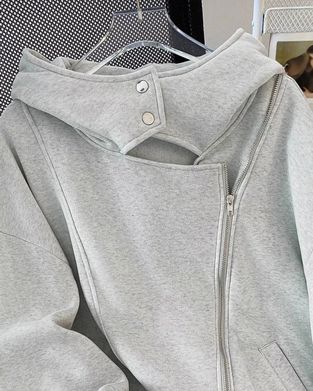 Zip Up Long Sleeve Hoodie