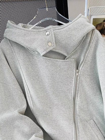 Zip Up Long Sleeve Hoodie
