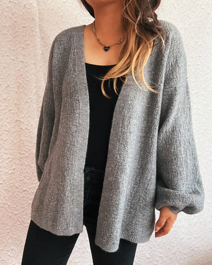 Open Front Long Sleeve Cardigan