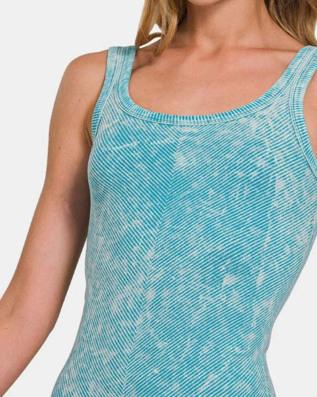 Zenana Ribbed Scoop Neck Tank