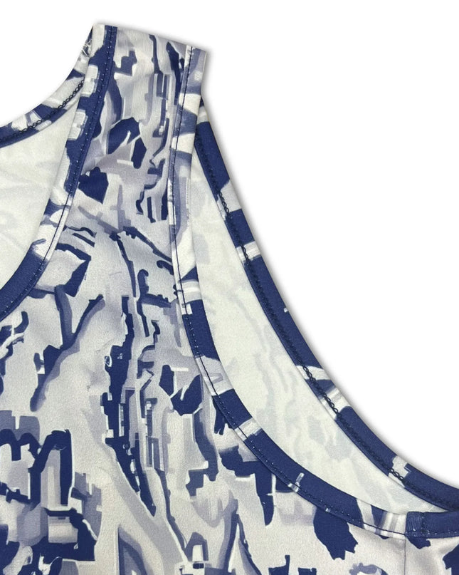 Printed Sleeveless Midi Dress 