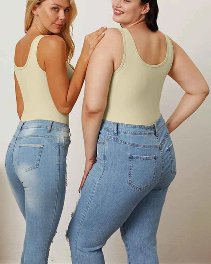 Basic Bae Full Size Square Neck Sleeveless Bodysuit