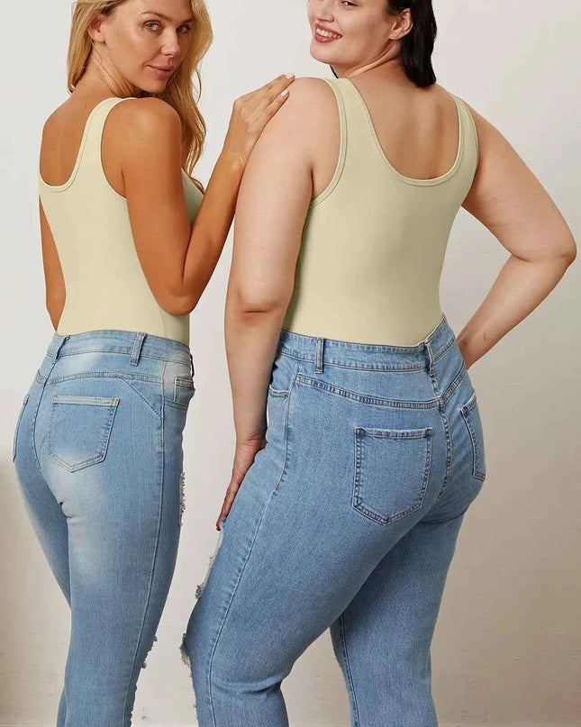 Basic Bae Full Size Square Neck Sleeveless Bodysuit