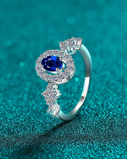 925 Sterling Silver Moissanite Ring 