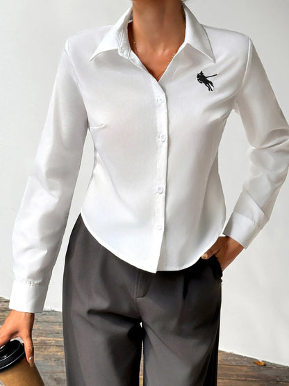 Button Up Long Sleeve Shirt Ivory