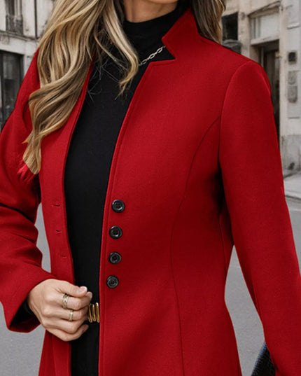 Button Up Long Sleeve Coat