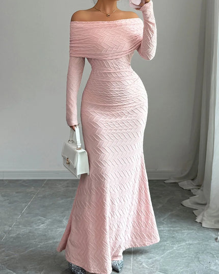 Off Shoulder Mermaid Maxi Dress