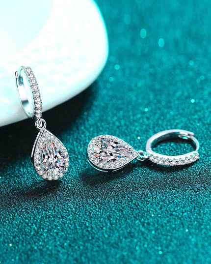 Moissanite Teardrop Earrings 