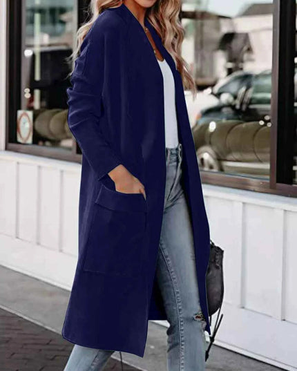 Open Front Dropped Shoulder Outerwear