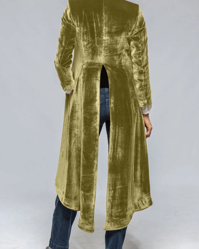 Slit Back Open Front Cardigan