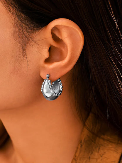 18K Gold-Plated Stainless Steel Huggie Earrings 