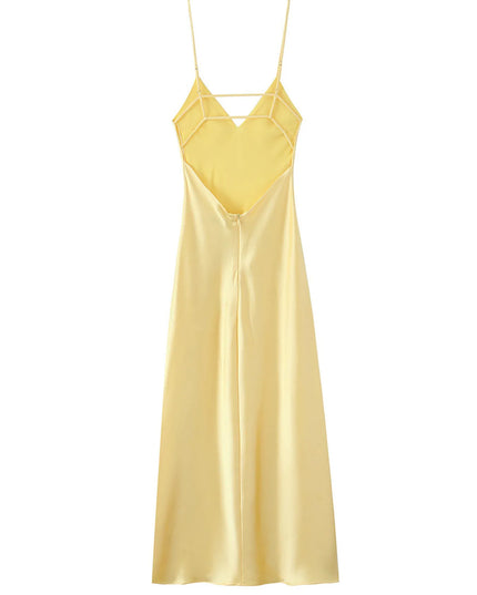 Satin V-Neck Cami Dress