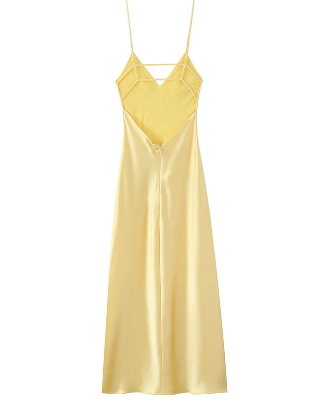 Satin V-Neck Cami Dress