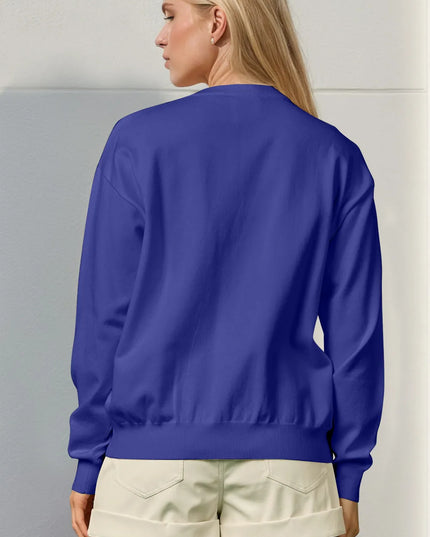 Double Take Full Size Sequin Nutcracker Long Sleeve Sweater