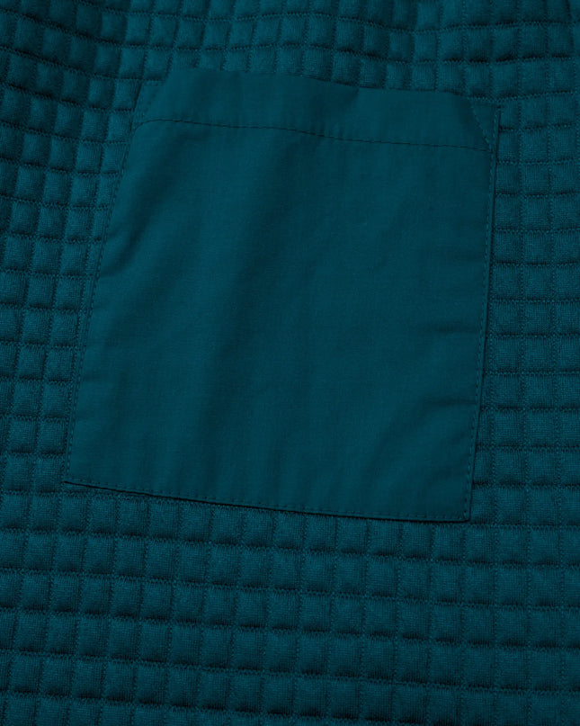 Waffled Textured Raw Edge Patchwork Top and Pants 2pcs Set