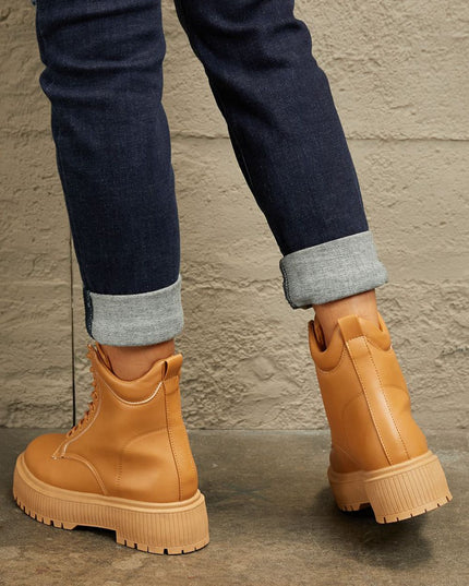 East Lion Corp Platform Combat Boots