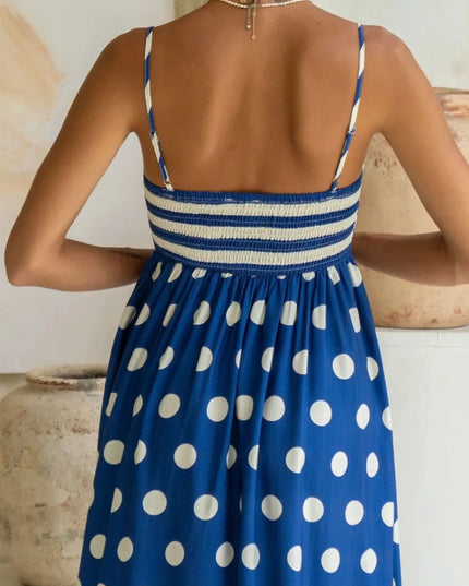 Polka Dot Square Neck Cami Dress