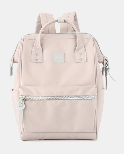 Himawari Water Resistant Canvas Backpack Bag with Side Pockets Blush Pink One Size