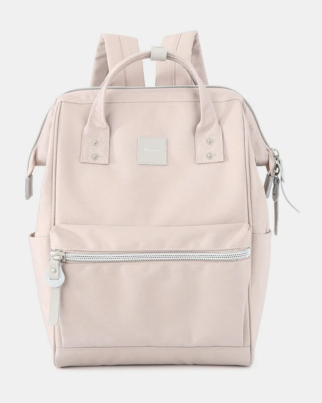 Himawari Water Resistant Canvas Backpack Bag with Side Pockets Blush Pink One Size