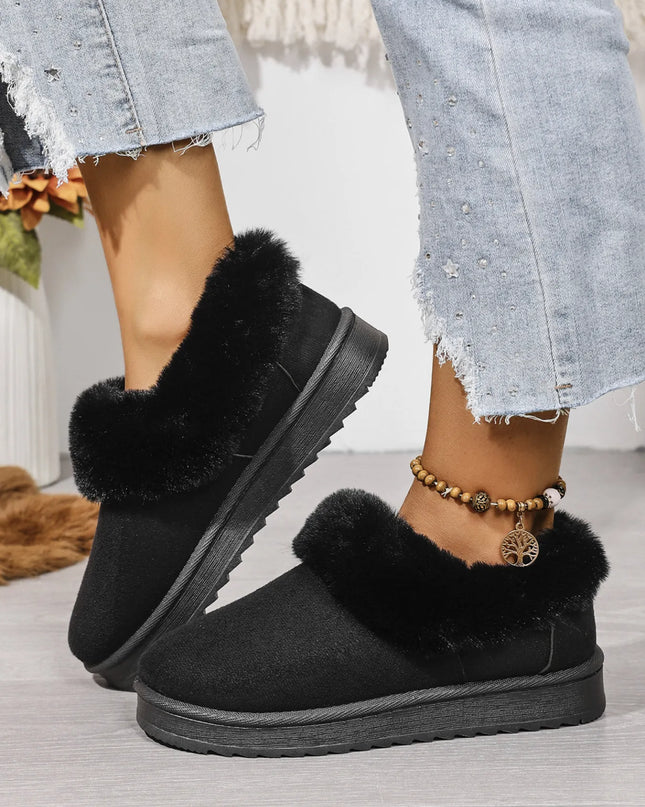 Cozy Winter Fur-Lined Ankle Boots