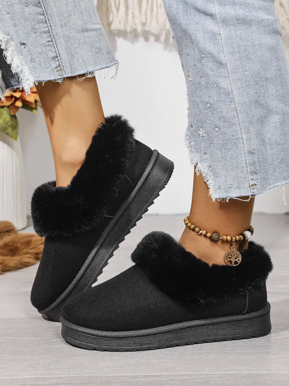 Cozy Winter Fur-Lined Ankle Boots