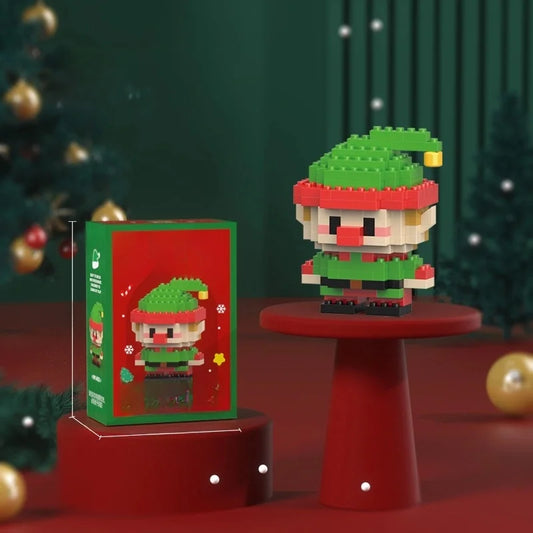 Compatible With Small Particles Christmas Building Blocks Suit Children Assembled Christmas Tree Toys Santa Claus Plastic W1402 Elf 161Pcs