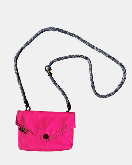Himawari Solid Color Envelope Shape Crossbody Bag with Removable Strap Hot Pink One Size
