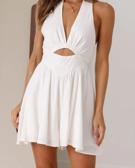 Cutout Halter Neck Mini Dress 