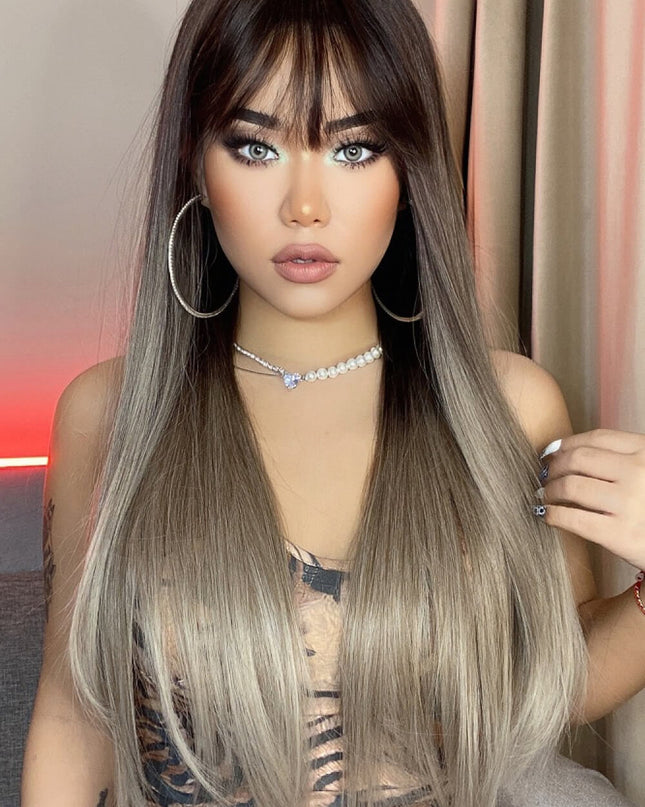 Long Straight Synthetic Wigs 26'' 