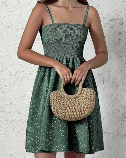 Full Size Smocked Square Neck Cami Dress Plus Size 