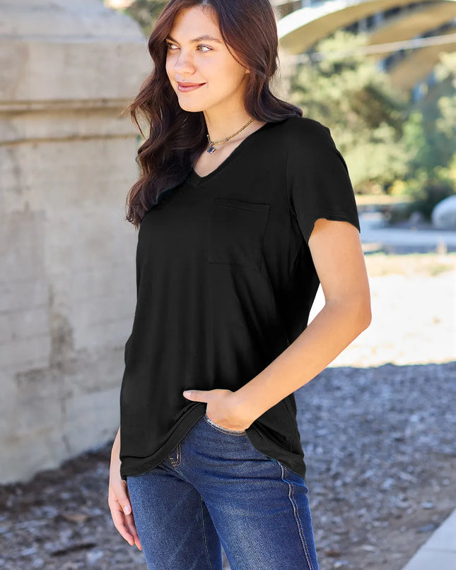 Basic Bae Bamboo Full Size V-Neck Short Sleeve T-Shirt