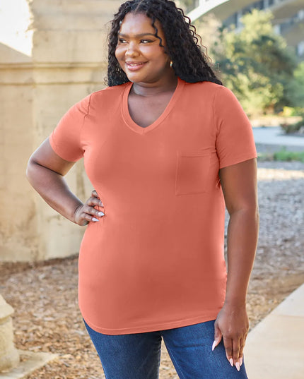 Basic Bae Bamboo Full Size V-Neck Short Sleeve T-Shirt