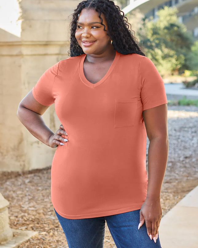 Basic Bae Bamboo Full Size V-Neck Short Sleeve T-Shirt