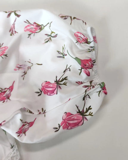 Full Size Floral V-Neck Long Sleeve Mini Dress Plus Size