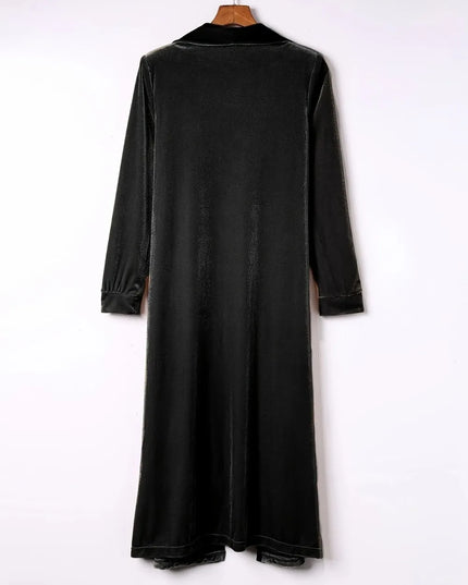 Open Front Long Sleeve Coat